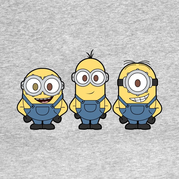 Minions Kevin, Stuart and Bob by nataliawinyoto